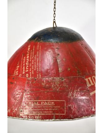 Lampa z recyklovaných plechů, ruční práce, průměr 58, výška 40cm